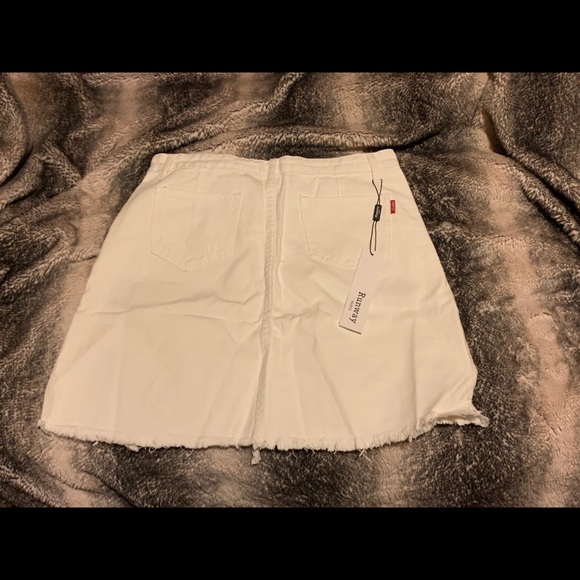 Floral Embroidered Distressed Denim Skirt - Picture 5 of 6